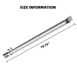 Kinborah 19.4" Grill Burner for Weber Genesis II/LX 300 Series, Genesis II E310, II E315, II E335 (2017 and Newer) Gas Grills, Grill Replacement Parts for Weber 67489 67490 67491, 3 Burner