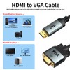 Kirzi HDMI to VGA Cable, Uni-Directional HDMI Computer to VGA