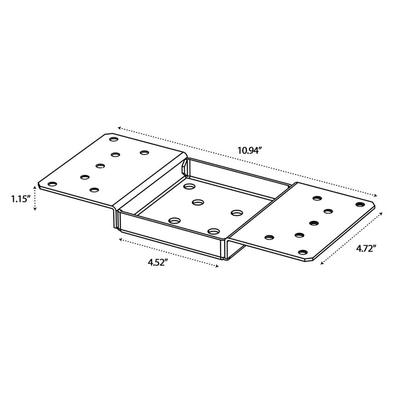 Mail Boss Universal Adapter Plate – 1" Height, Black