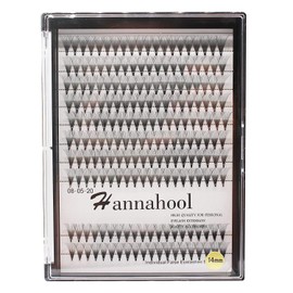 Hannahool 10Rows-200Pcs 20D Natural Long Individual False Eyelashes Cluster Thickness 0.07mm D Curl Volume Premade Fans Eye Lashes Extensions Soft and Lightweight Dramatic Look (18mm)