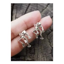 Unbranded Two Way Frog Earrings, Frog Jewelry Silver Pair