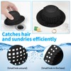 Aluvor Shower Drain Hair Catcher, Bathtub Drain Cover Foldable Silicone