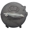 King Kooker Cast Iron Pig Bacon Press,Black,Large