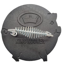 King Kooker Cast Iron Pig Bacon Press,Black,Large