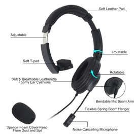 WODASEN Over Ear Single Side Earmuff Noise Cancelling Overhead Headset with Boom Mic PTT for APX4000 APX6000 APX7000 APX8000 XPR 6550 XPR6550e XPR7350e XPR7550e Walkie Talkie