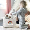 Organizador de pañales para bebés, con cesta de mano, cesta