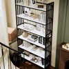 BUZUEY 6 Tier Bookshelf,72in Tall Bookcase for CDs/Movies/Books, Home Office