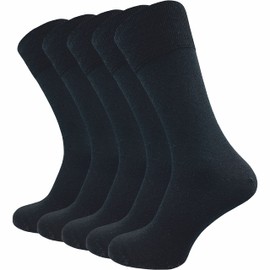 GAWILO Merino Socks for Men Made of 64% Virgin Wool, 5 Pairs of High-Quality Merino Wool Socks Cool in Summer and Warm in Winter, black