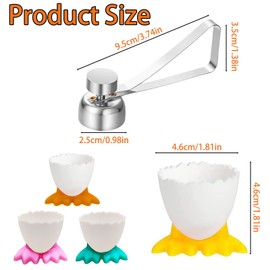 9 Pcs Cute and Funny Egg Cups Set, Boiled Egg Holder and Toppers Adorable Egg Topper for Boiled Eggs Creative Breakfast Boiled Egg Holder Fun Kitchen Accessories Boiled Egg Topper