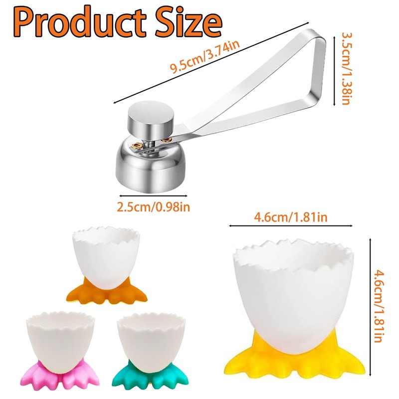 9 Pcs Cute and Funny Egg Cups Set, Boiled Egg