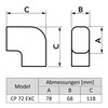 Curve 90 Degree Flat Brown CP 72 EXC for Duct