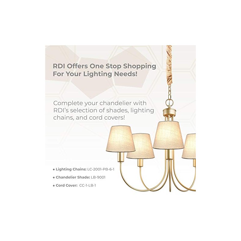 Royal Designs, Inc. CS-201BUR True Bell Chandelier Shade, 2.5 x