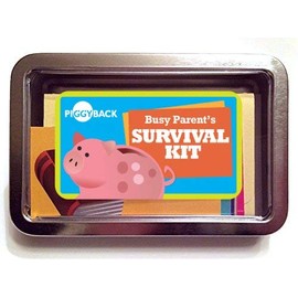 Busy Parent's Survival Kit: Reward Gift Cards, Sticky Notepad, Fill in the Blank Money Vouchers, Punch Card