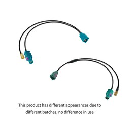 Vecys Fakra Z Female to Fakra Z Male to SMB Female Adapter Splitter Cable RG174 30 cm / 12 Inch Compatible with DAB Car Truck Radio Stereo Receiver Tuner