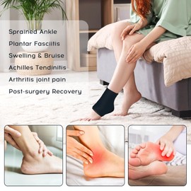 XTDMJ Ankle Ice Pack for Injuries, Reusable Gel Cold Compress Pack and Hot Therapy for Achilles Tendon, Flexible Foot Ice Pack for Achilles Tendonitis, Plantar Fasciitis, Surgery, Sprained, Heel Pain