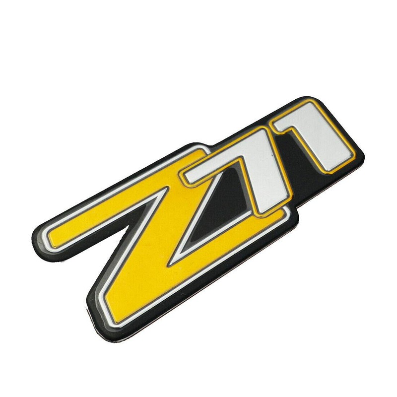 Two Pcs Z71 Emblems Aluminum Badge Sticker Rear Liftgate Side