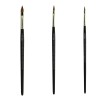 ZEM AS-81 Kolinsky Pure Sable Cat's Tongue Brush Set 3