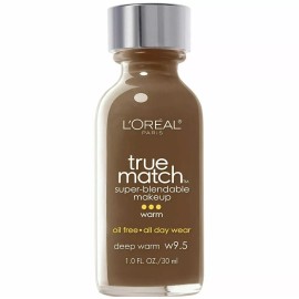 L'Oréal L'Oreal Paris True Match Super-Blendable Foundation Oil-Free W9.5 Deep Warm NEW