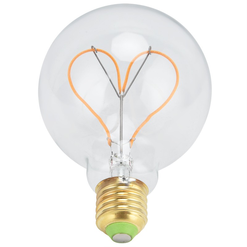 G95 Heart Shaped LED Retro Bulb E27 4W Dimmable Light