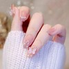 SEMTIM Nail Tips, 24 Pieces, Medium, Short, Round False Nails,