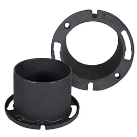 Raven DGDY2626 Extra Heavy Cast Iron Closet Flange, 4" x 4", 4” x 4”, Black