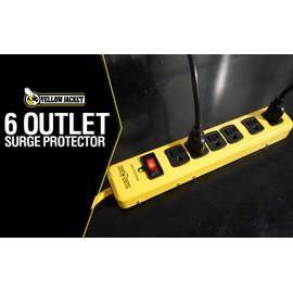 Yellow Jacket 5138N 5138 Metal Surge Protector Strip with 6 Outlets and 15 Foot Cord