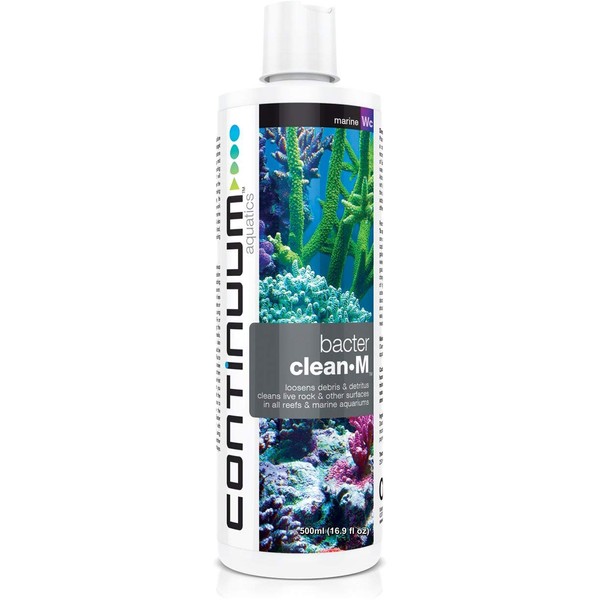 Continuum Aquatics BacterClean-M - Cleaning Microbial Culture for Reef and Marine Aquariums, 500ML (QBCM500)