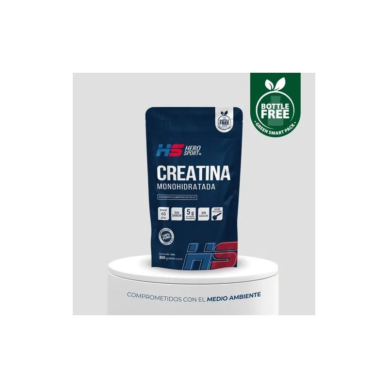 Creatina Monohidratada 300gr Hero Sport Sabor Sin sabor