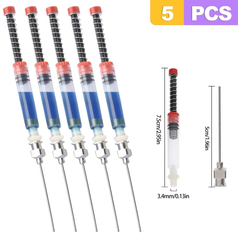 ZeriLion 5 Pack Blunt Multi-Use Ink Syringe, Glue Syringe for