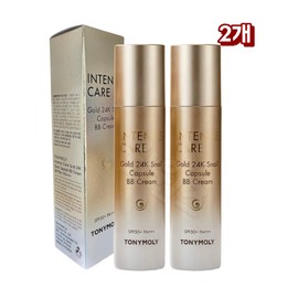 Intense Care Gold 24K Snail Capsule BB Cream Wrinkle Cover Glow Tone Up Base Makeup 2pcs / 인텐스케어 골드24K 스네일 캡슐 비비크림 주름커버 광채톤업 베이스메이크업 2개