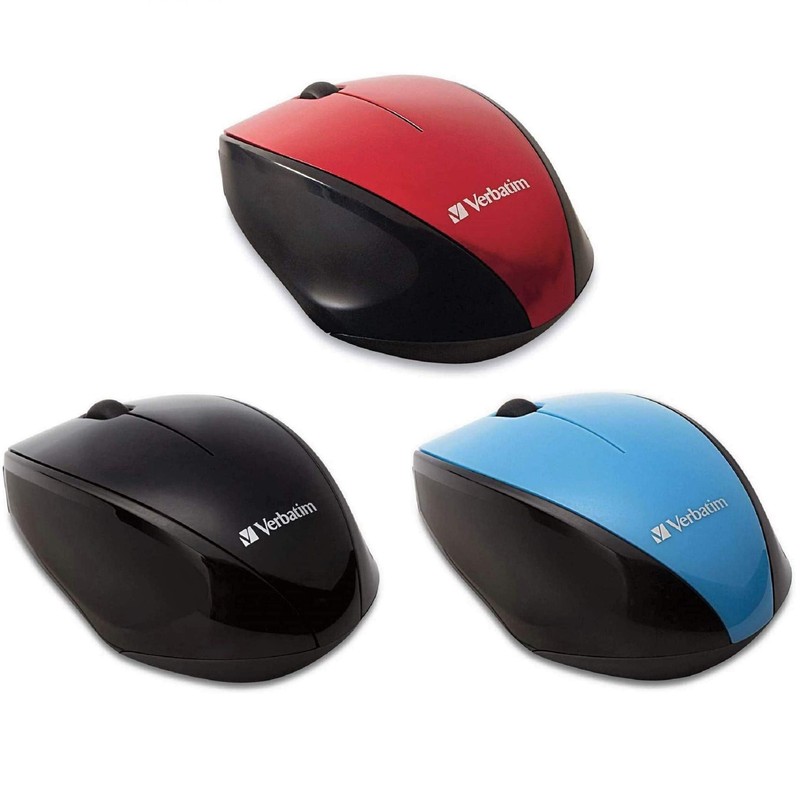 Verbatim MUSWBLRV1 Wireless Mouse Wireless 2.4 GHz Blue LED Sensor