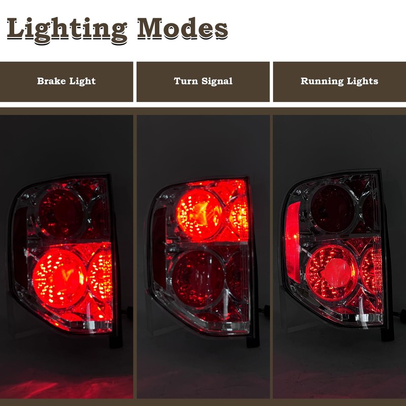 KAMDKI LH W/Bulbs and Wiring Harness Tail Light Assembly Fit