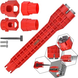 Alrens 14-in-1 Tap Wrench Tool, Mounting Key for Taps, Multifunctional Tap Wrench, Stand Tap Nut Wrench, Sanitary Tool for Taps, Sinks, Bathrooms