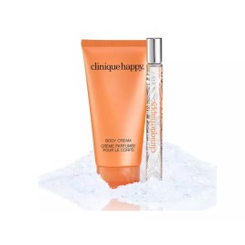 Clinique 2 Pcs Clinique Happy Perfume Spray 10ml & Happy Body Cream 75ml Gift Set