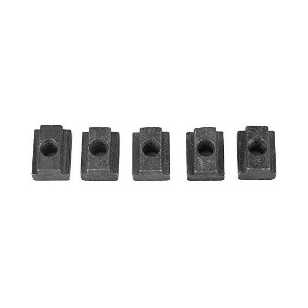 5pcs Carbon Steel T-Slot Nut T-Nut Tapped Through M6 Thread