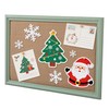 SOFE Linen Decorative Bulletin Board, Green Wood Framed 23" X
