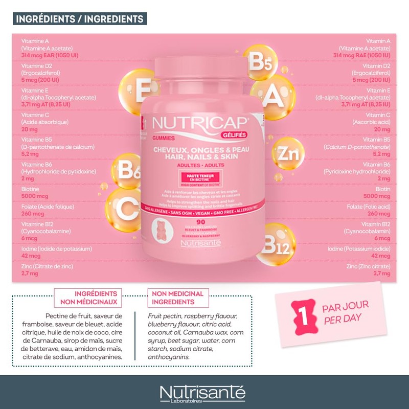 Nutricap Gummies Biotin 5000 mcg - Hair Growth & Nail