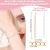 Beebeecraft 100Pcs 2 Colors 2 Inch Bracelet Chain Extender 18K