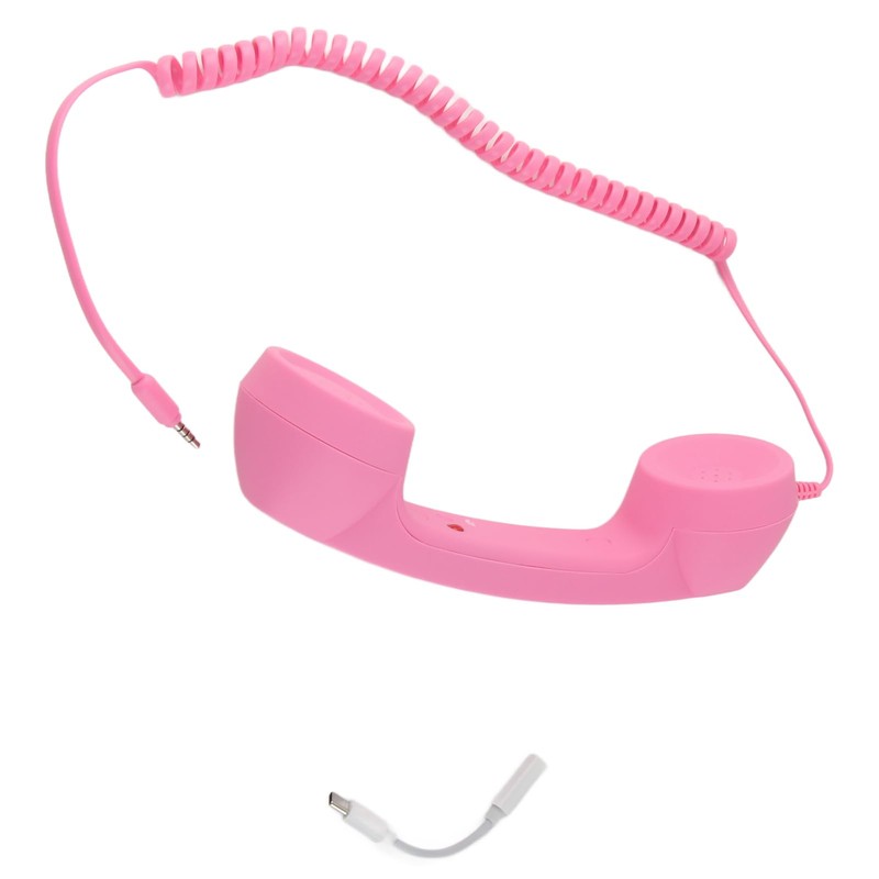 GOWENIC Retro Telephone Headset, Vintage Handset with Microphone, Adjustable Volume,