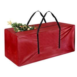 KUUQA Christmas Tree Storage Bags Large Size for 7ft Tree, 48" x 15" x 22"(Red)