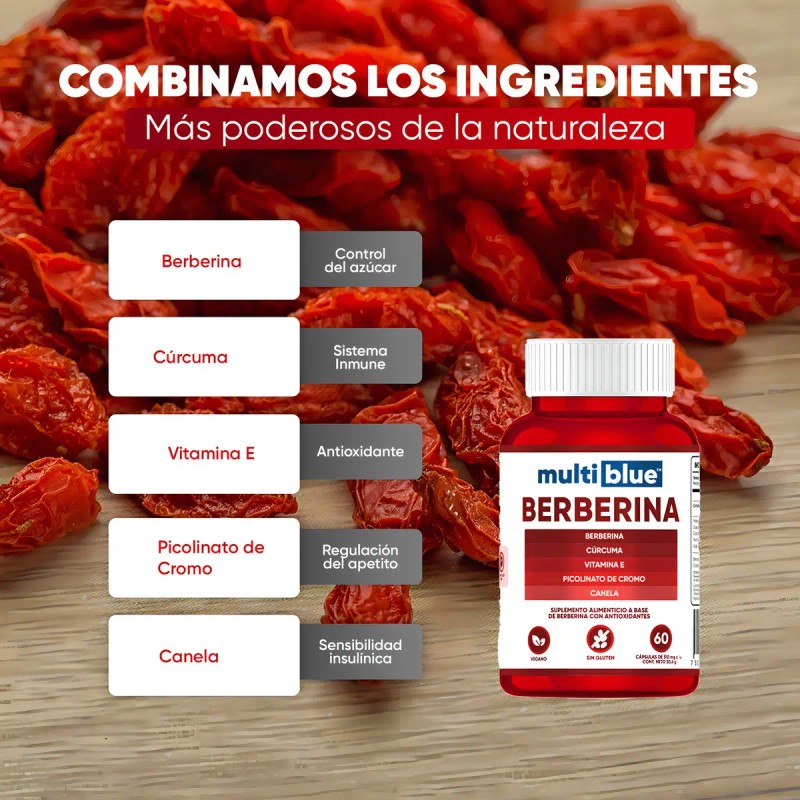 Multiblue Berberina Capsulas Vitamina Curcuma Sabor