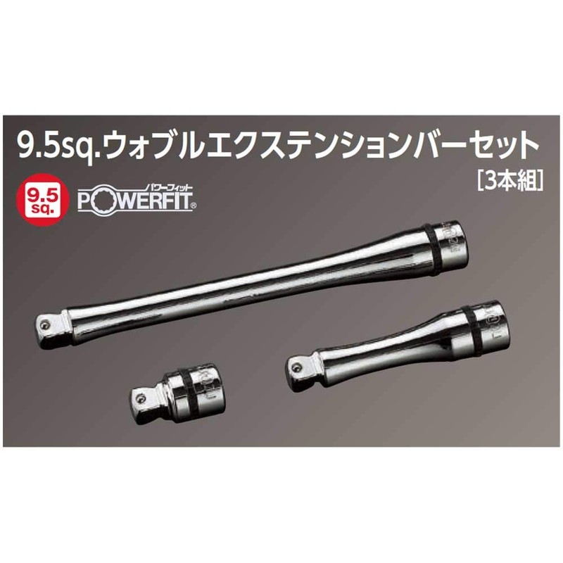 Nepros 3/8"sq. Wobble Extension Bar Set (3pcs.)