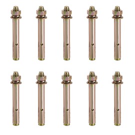 10 PCS Expansion Bolts,Carbon Steel Wall Bolts,Heavy Duty Expansion Bolt,M8 Expansion Bolt Anchor Fasteners,Carbon Steel Wall Installation Fastener,for Masonry Plaster Wall Hole Anchor