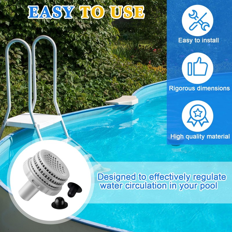 Pushglossy 13 Pcs Swimming Pool Water Jet Connectors Replacement Parts