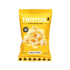 Tantos! Puffed Pasta Chips – Healthy Pasta Snack by Top Chef Joe Sasto – Plant-Based, Low Calorie, Crunchy Chips – Variety Pack – Marinara, Pesto, Cacio e Pepe, Classico – Gourmet Bold Flavors (4 oz 2 Pack, Cacio e Pepe)