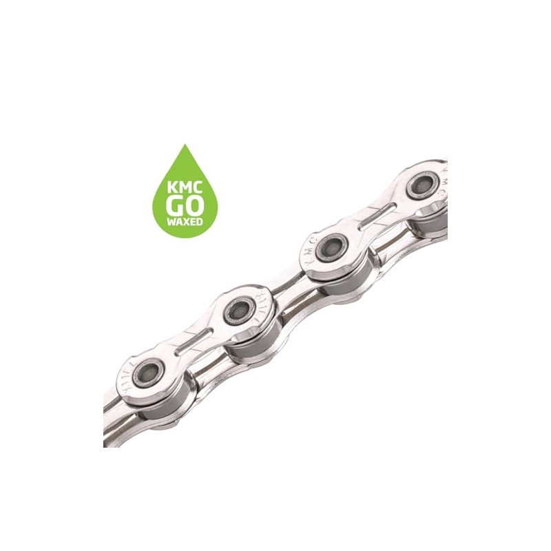 KMC X11EL Waxed 11 Speed Chain, Silver, 118 Link