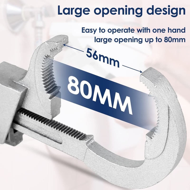 4-in-1 Multifunctional Faucet Wrench Adjustable Double-Ended Water Pipe Spanner with