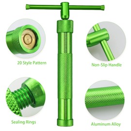 REBECASKYENS Tonpressen Clay Handwerk, Edelstahl Zuckerpaste Extruder, Fondant Presse mit 20 Formen, Dekoration Werkzeug Backen Baking Tool