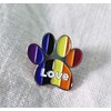 Rainbow Love Paw Print Enamel Pin