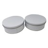 Premium Cookie Tin (2 Pack) Pure White, Elegant Classy Empty